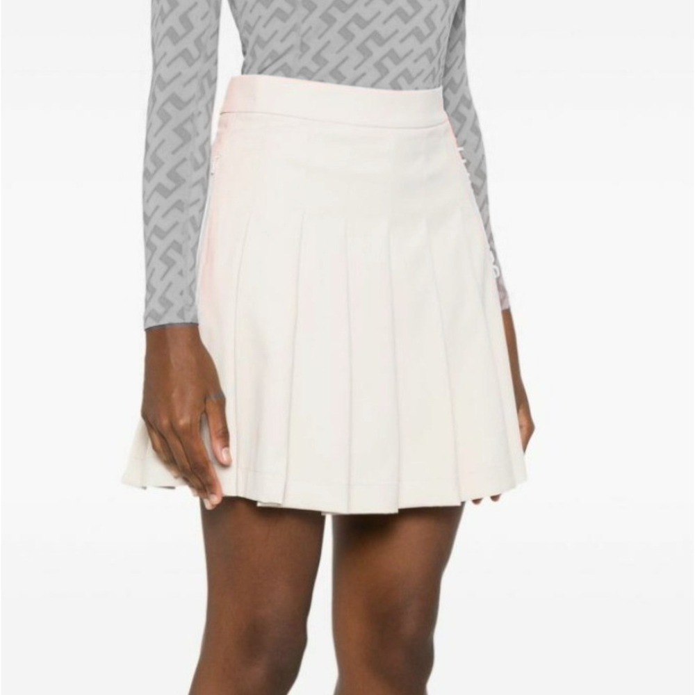 J Lindeberg Adina White Pleated Golf Tennis Skirt Sz L Preppy Old Money Sporty